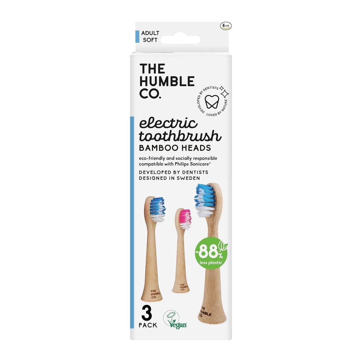 The Humble Co. Bambusové hlavice pro elektrický zubní kartáček (4 ks)
