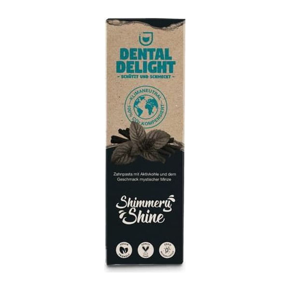 Dental Delight Shimmery Shine Zubní pasta s aktivním uhlím 75 ml
