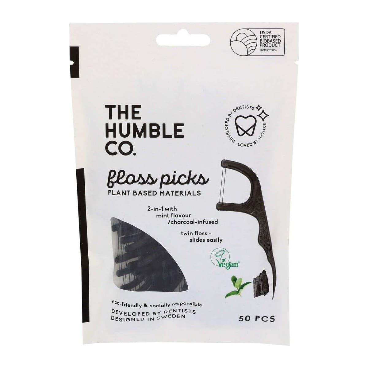 The Humble Co. Floss Picks dentální párátka 50 ks