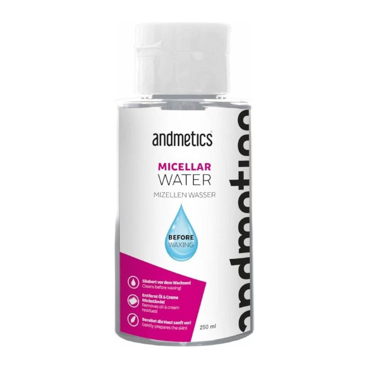 Andmetics Micelární voda před depilací voskem 250 ml