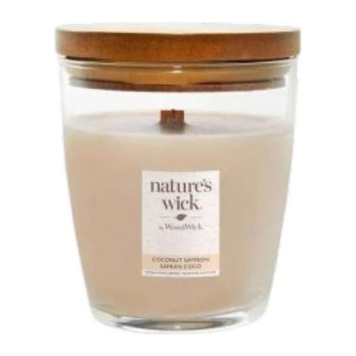 Nature's Wick by WoodWick Wood Wick Tumbler svíčka Coconut Saffron střední
