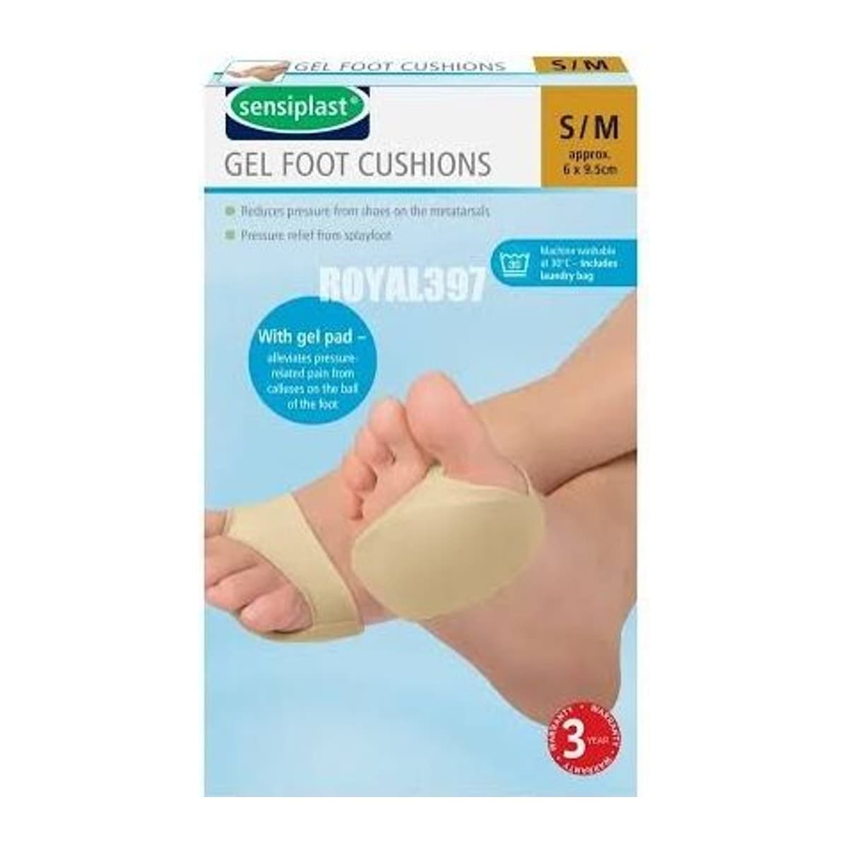 Sensiplast Gel Foot Cushions Pain Relief Support – 1 pár (S/M)