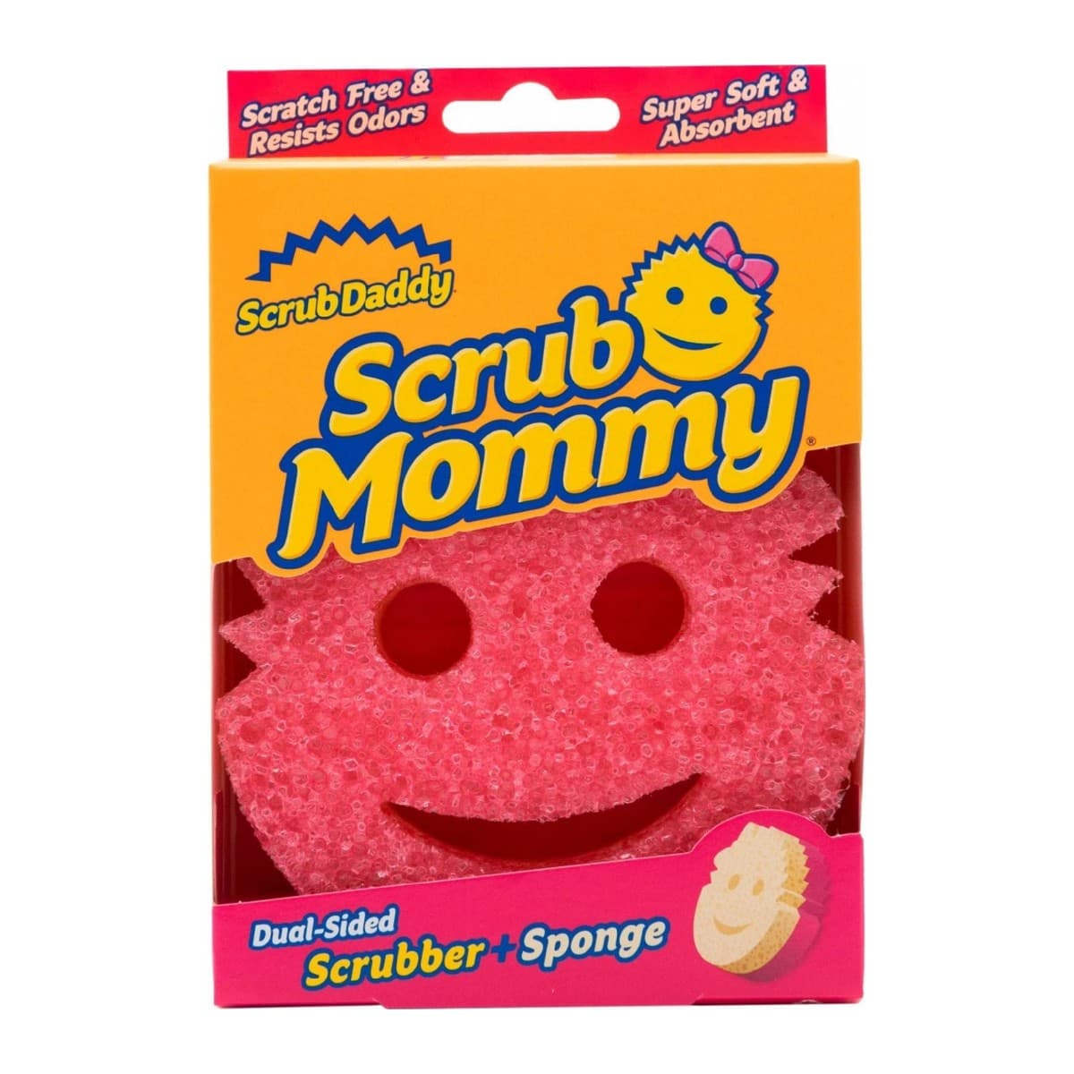 Scrub Daddy houbička/za sucha i mokra/ na čištění růžová 1 ks