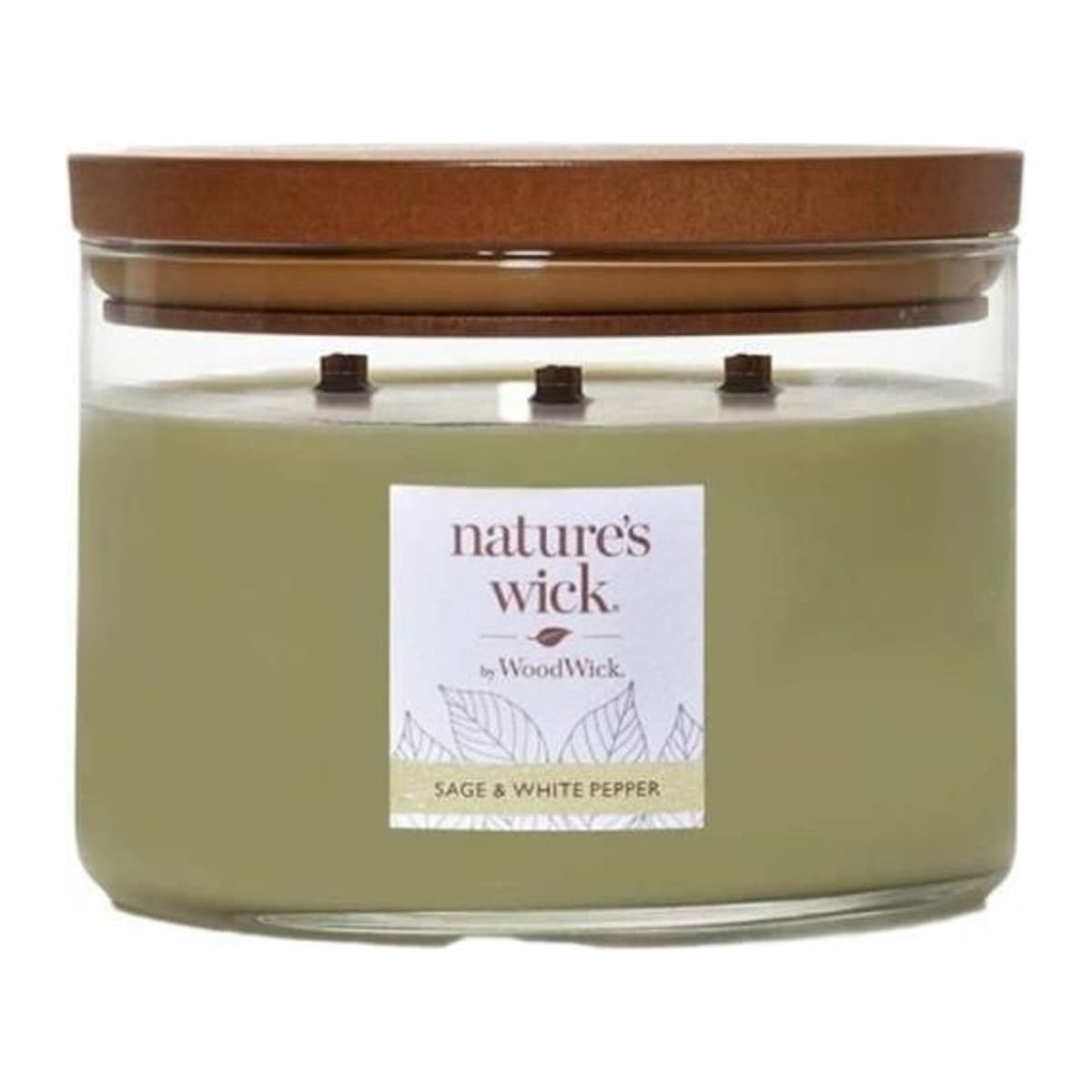 Nature's Wick by WoodWick Wood Wick Tumbler svíčka Sage & White Pepper velký 3 knoty