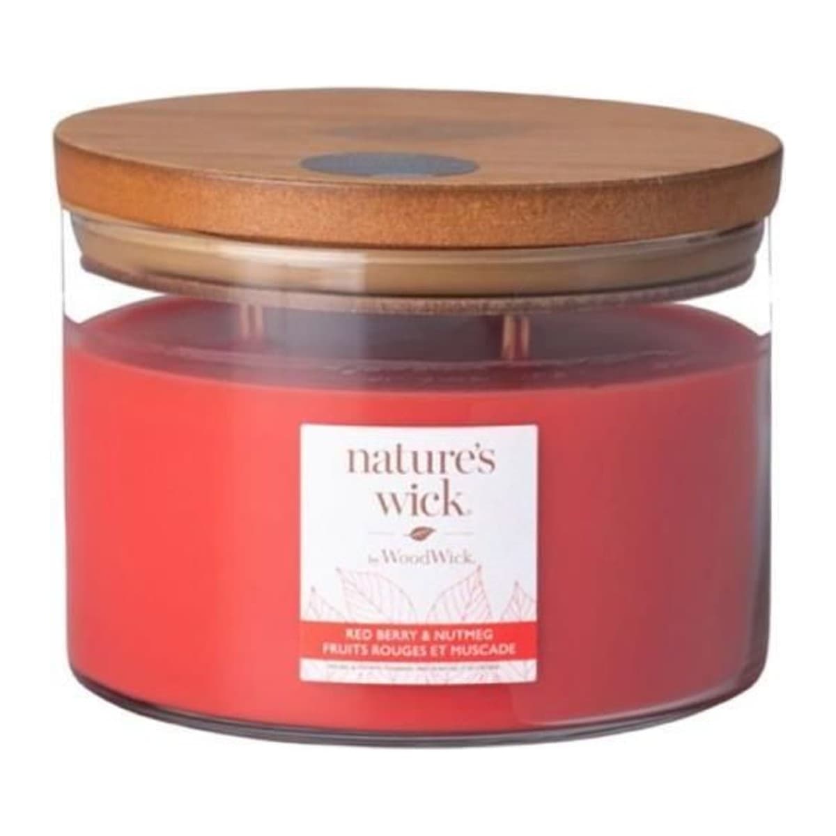 Nature's Wick by WoodWick Wood Wick Tumbler svíčka Redberry & Nutmeg velký 3 knoty