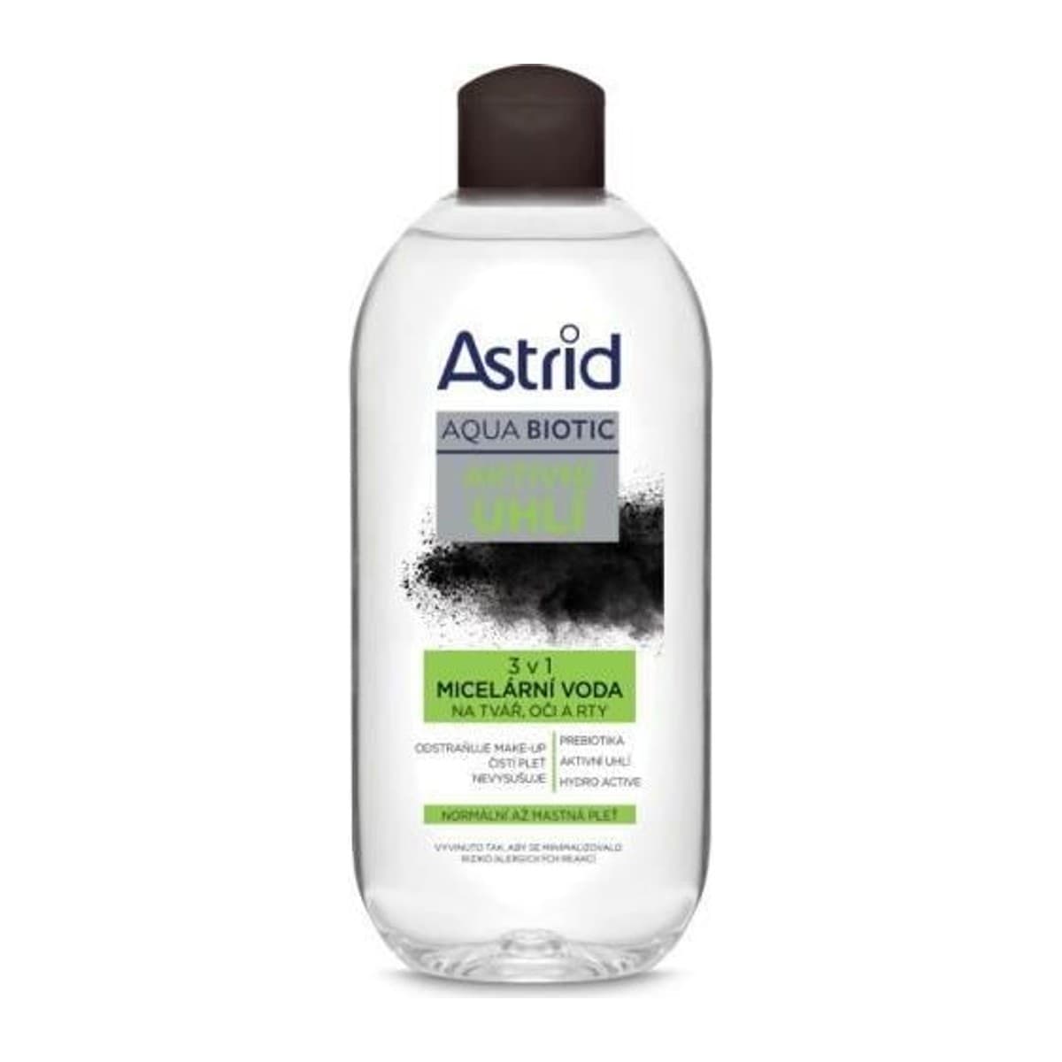Astrid aqua biotic aktivní uhlí micelární voda normální mastná pleť 400ml