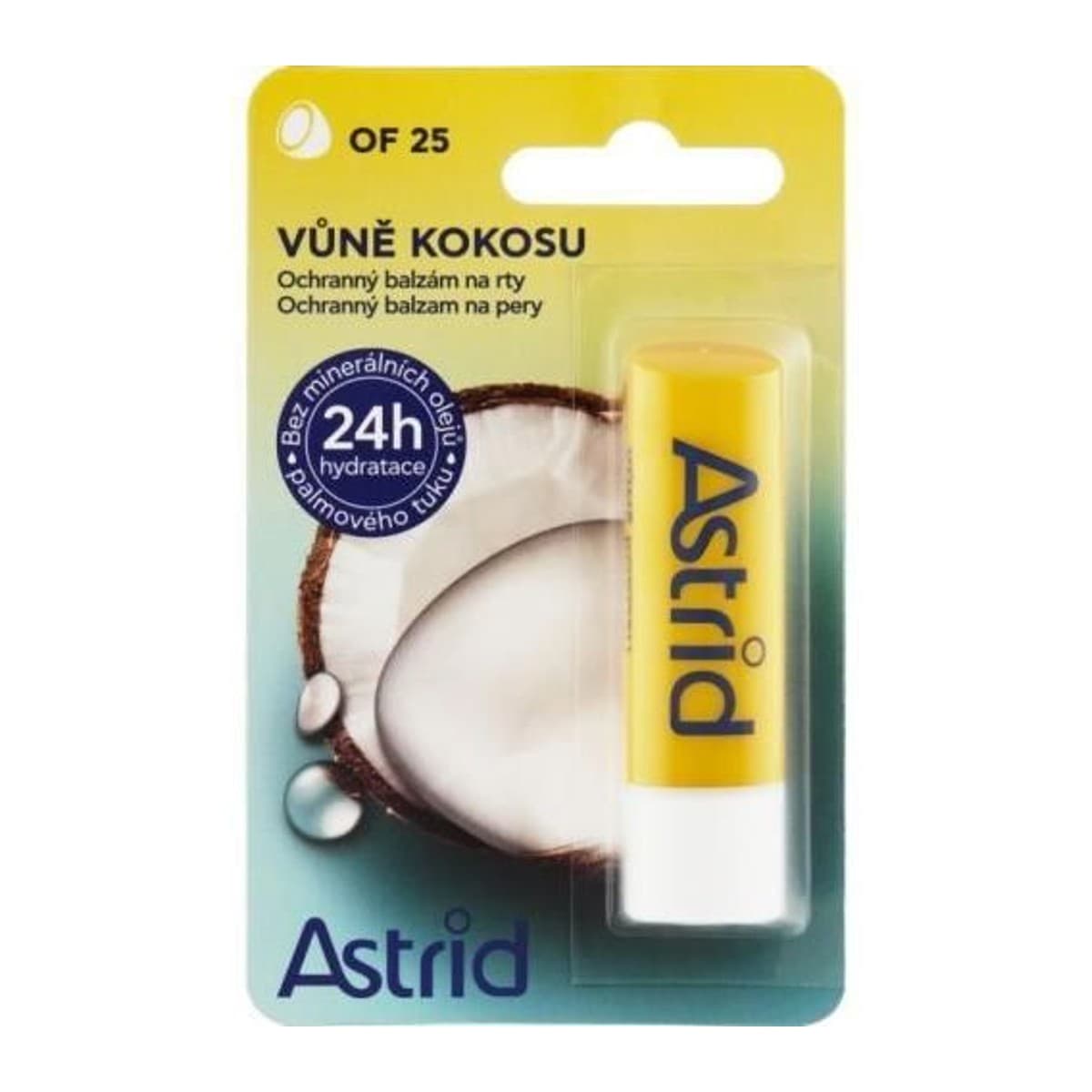 Astrid balzám na rty kokosový olej OF25 4,8g