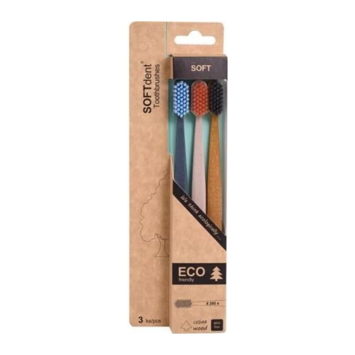 Soft Dent Eco zubní kartáček 3ks Soft