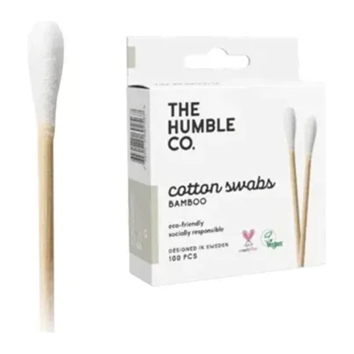HUMBLE 100% přír.bambus.vat.tyčinky do uší 100ks - bílá