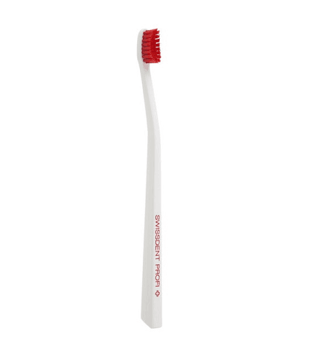 Swissdent Profi Colours toothbrush soft-medium White & Red