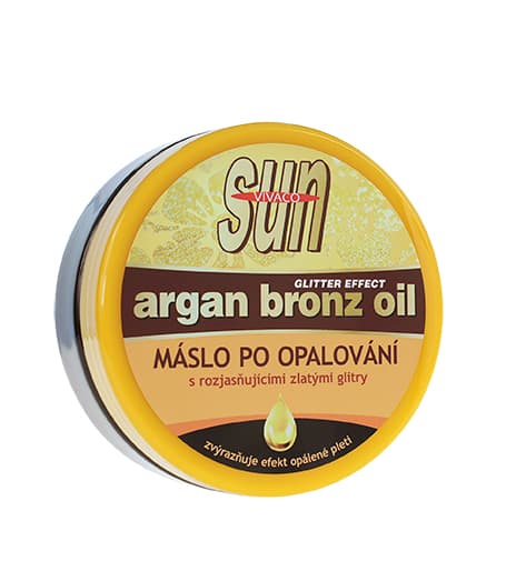 Vivaco SUN Argan Bronz Oil Glitter Effect After Sun Butter 200 ml