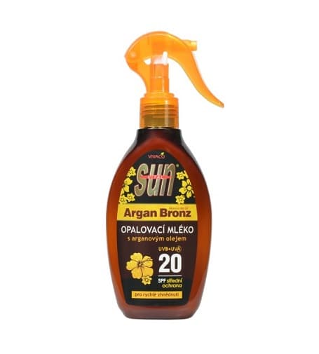 Vivaco Sun Argan Bronz Tanning Milk Spray SPF 20 200 ml