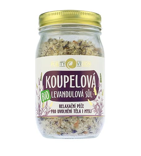 Purity Vision Bio levandulová koupelová sůl 400 g