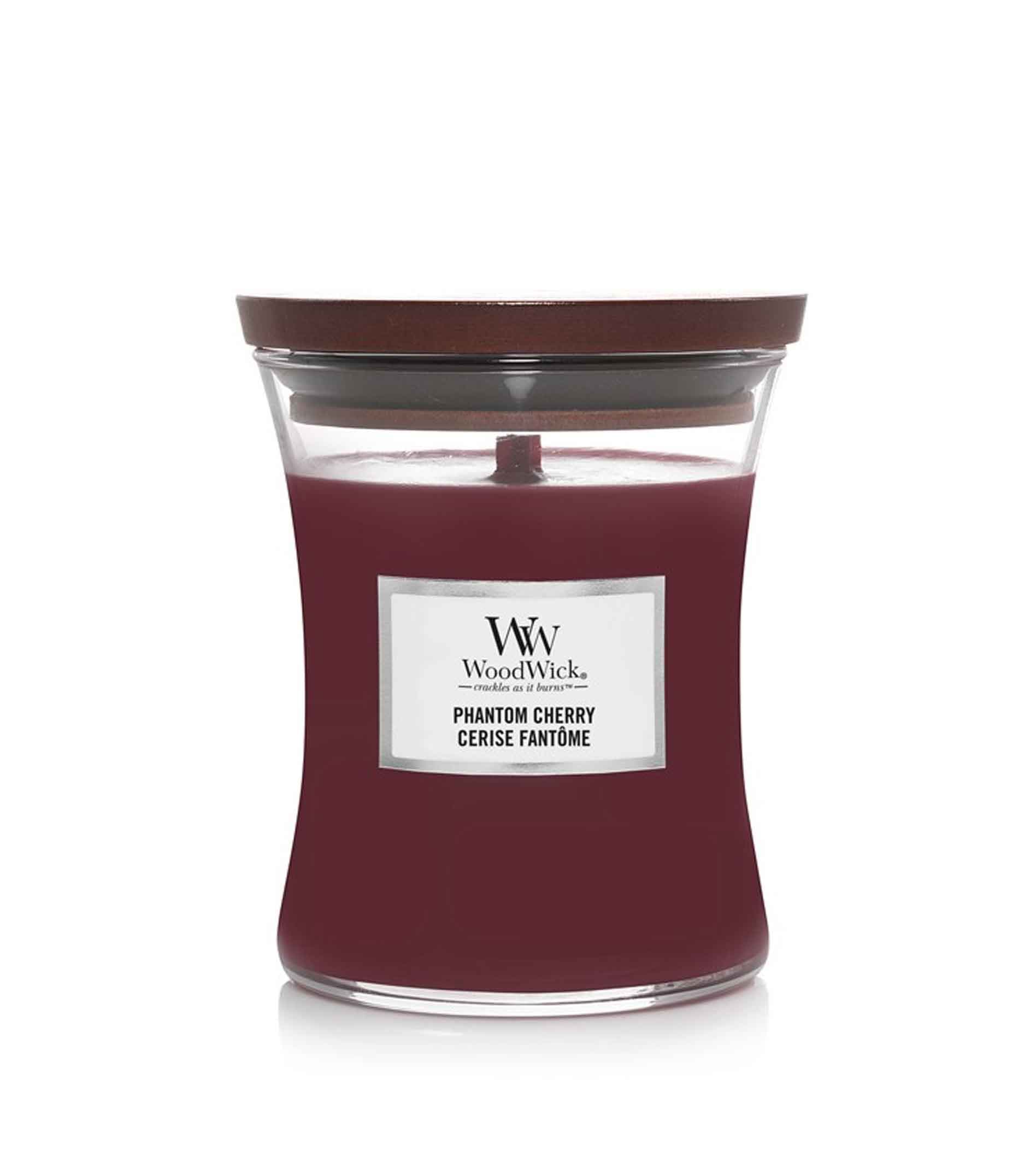 Woodwick Phantom Cherry Scented Candle With Wooden Wick 275g