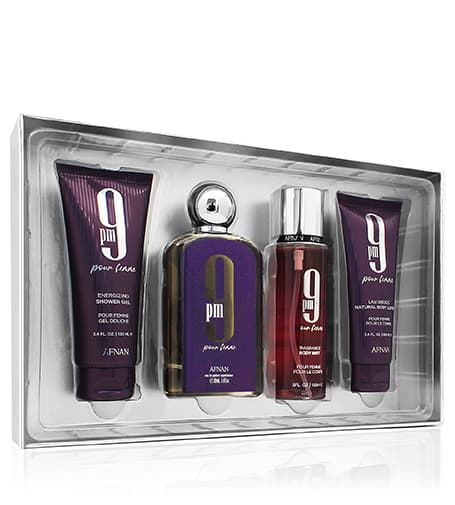 Afnan 9pm Pour Femme SET W (EDP 100ml + SG 100ml + BL 100ml + Mist 150ml)