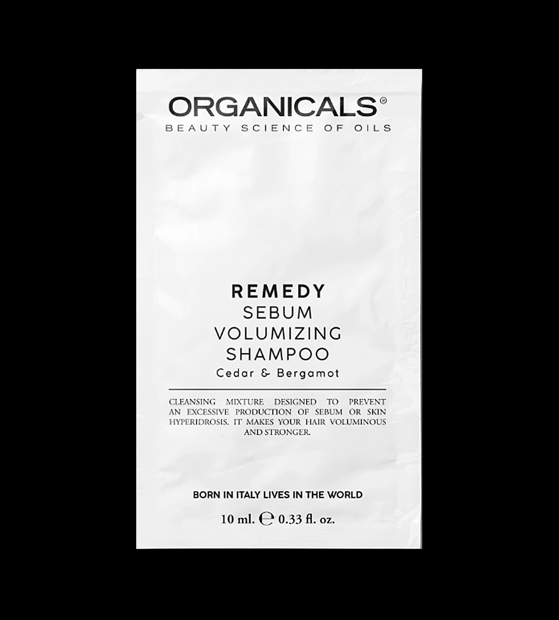 Organicals REMEDY Sebum Volumizing Shampoo Cedar & Bergamot volumizing shampoo for limp, easily greasy hair 10 ml