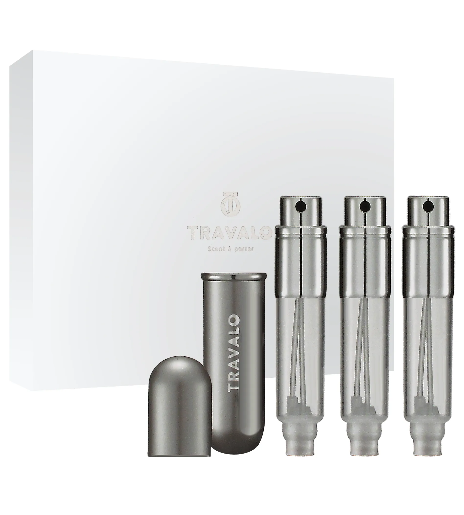 Travalo Classic refillable perfume atomizer 3x5 ml Titanium