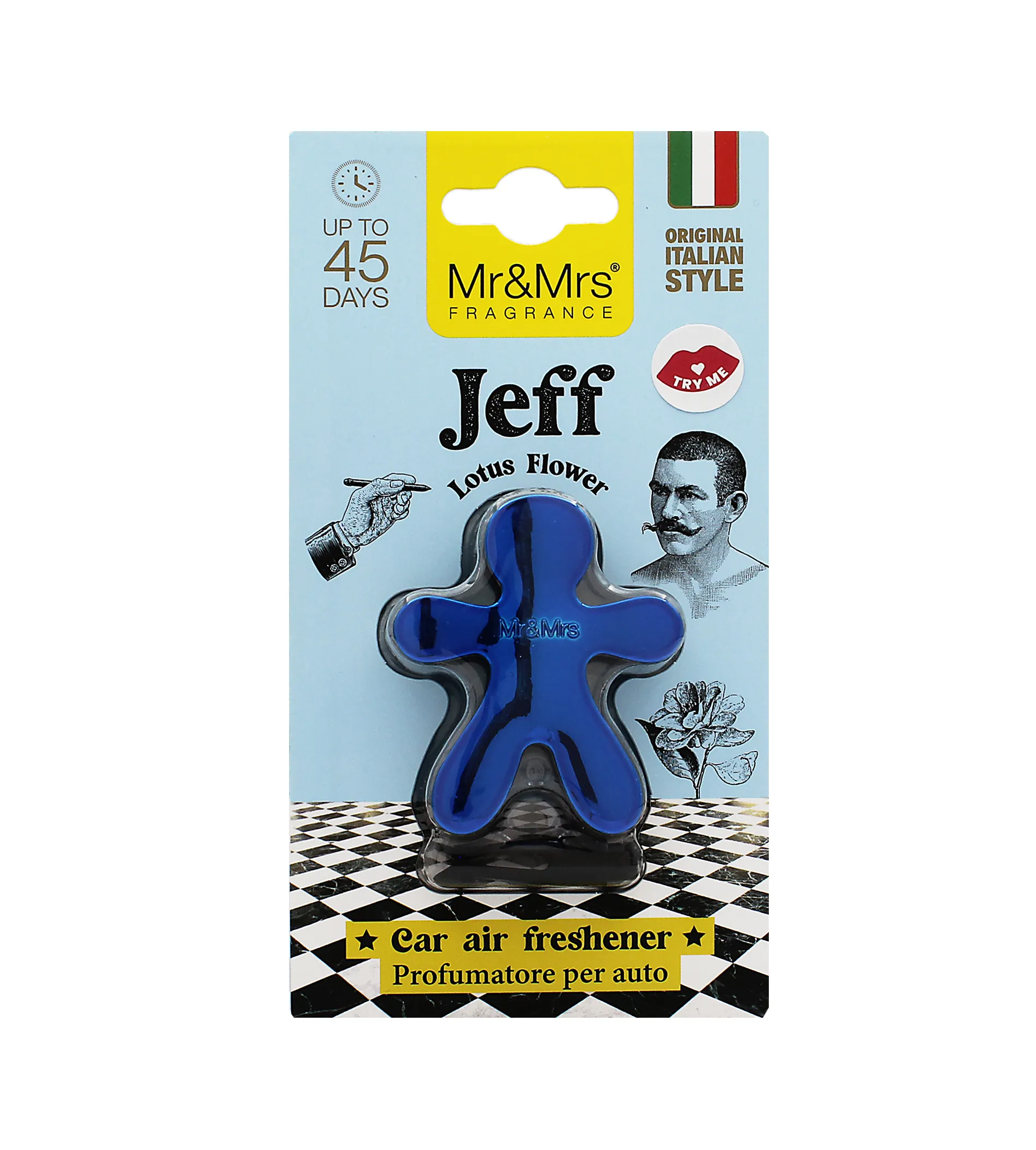Mr&Mrs Fragrance Jeff Chrome Lotus Flowers Car Air Freshener