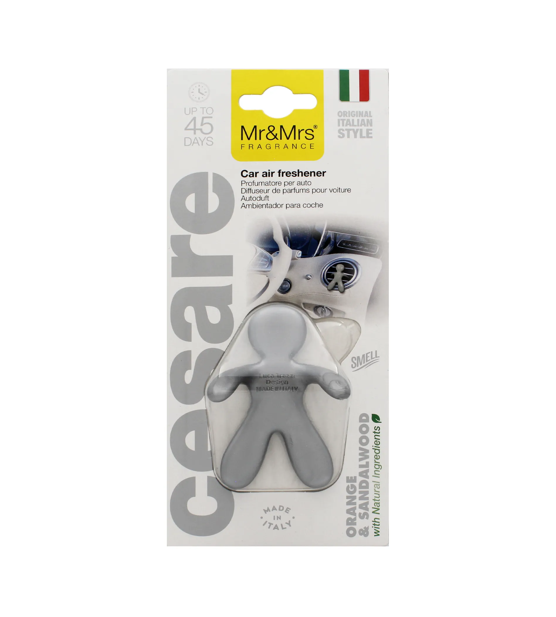 Mr&Mrs Fragrance Cesare Orange & Sandalwood Car Air Freshener