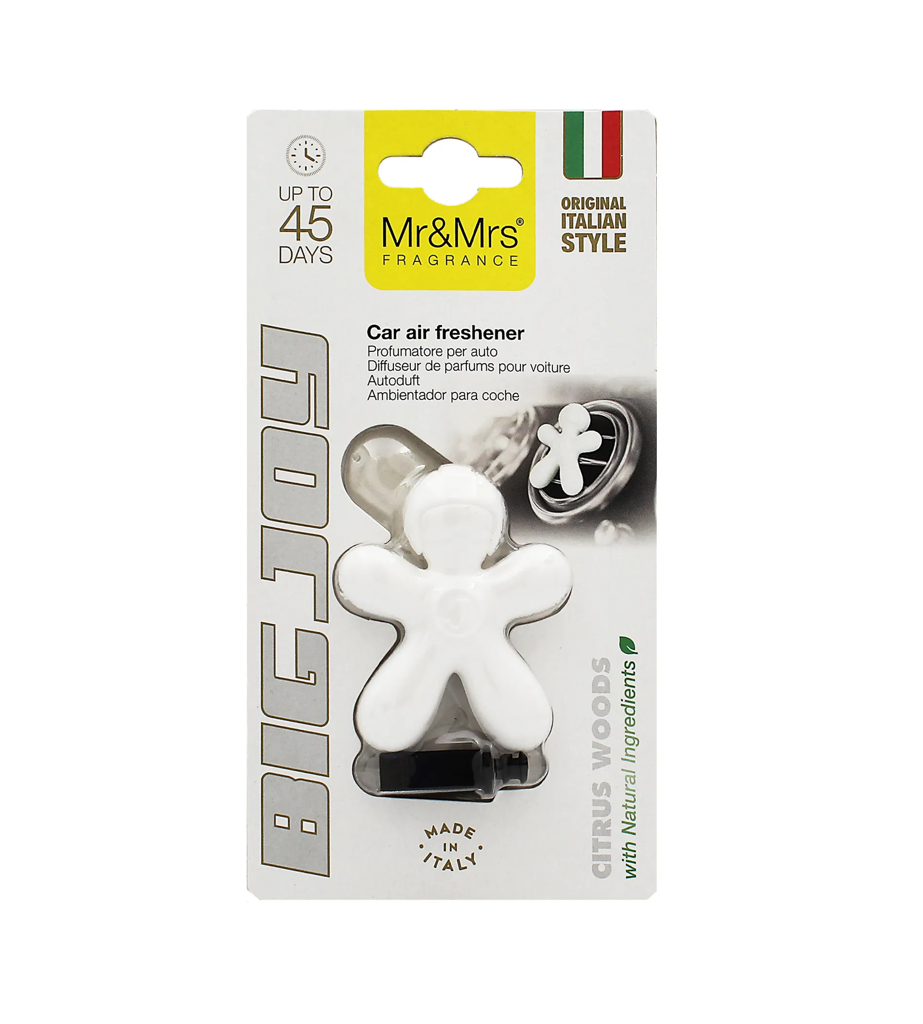 Mr&Mrs Fragrance Big Joy Citrus Woods Car Air Freshener