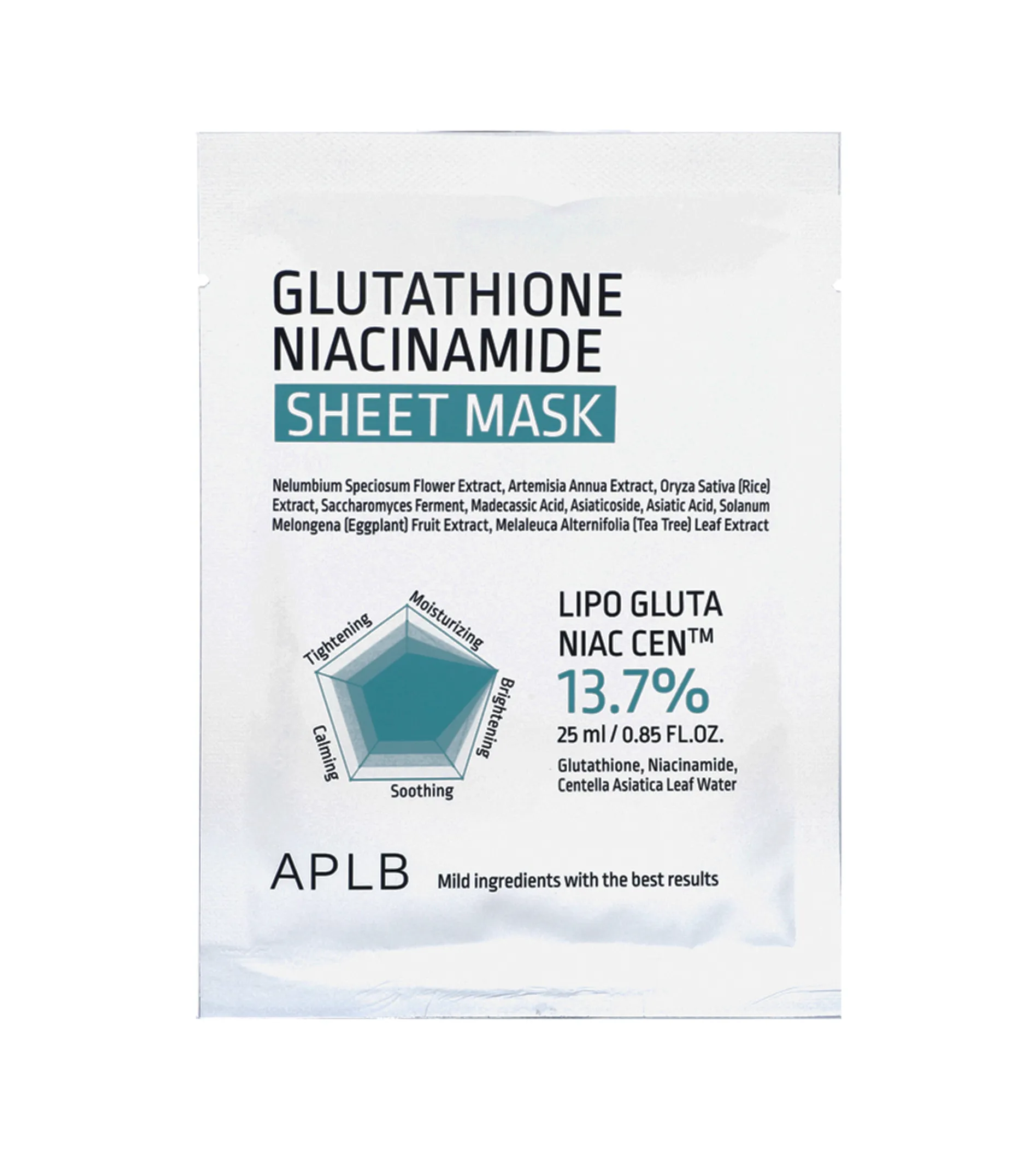 APLB Glutathione Niacinamide Sheet Mask 25ml