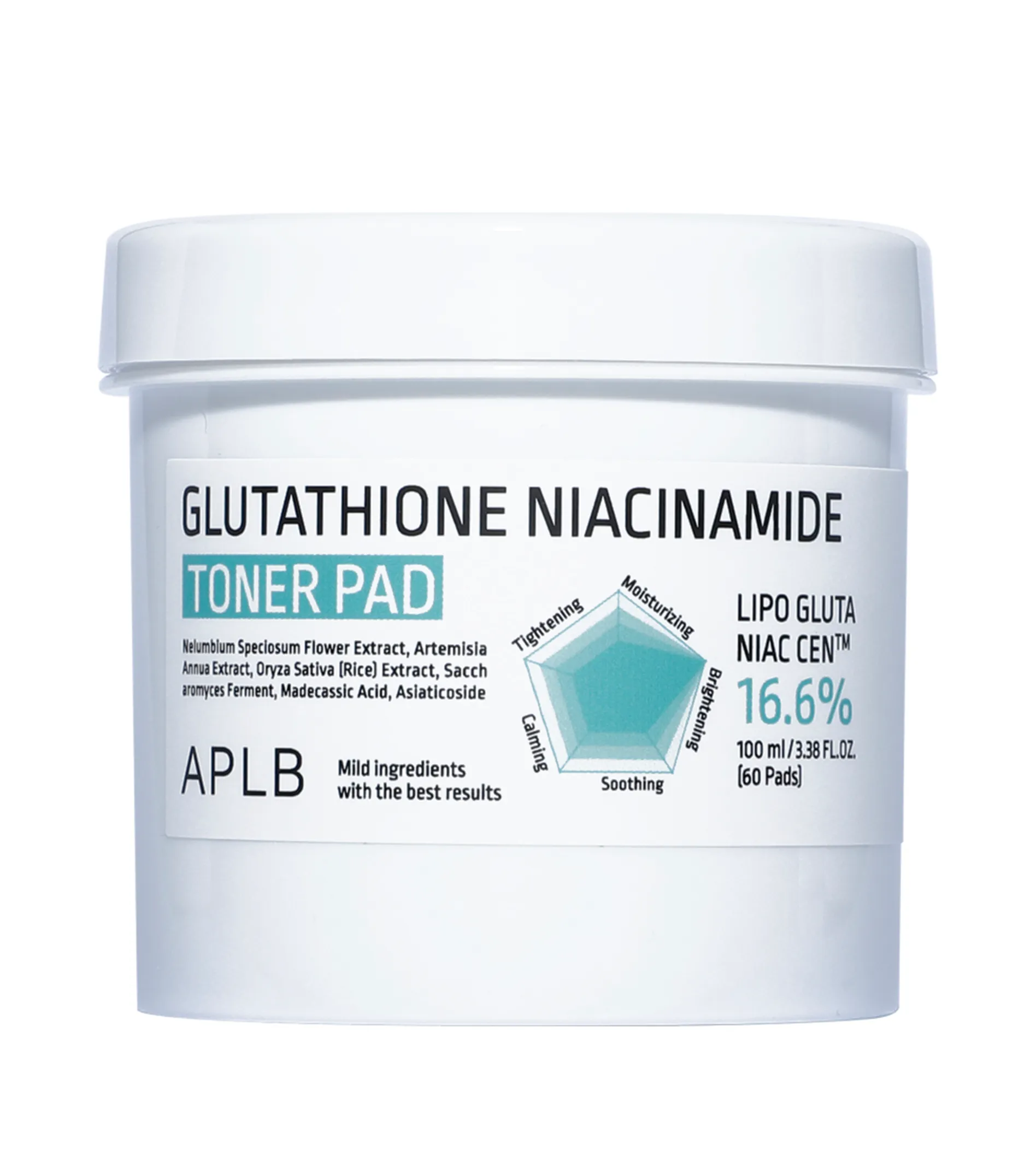 APLB Glutathione Niacinamide Toner Pad 60 / 100ks/ml