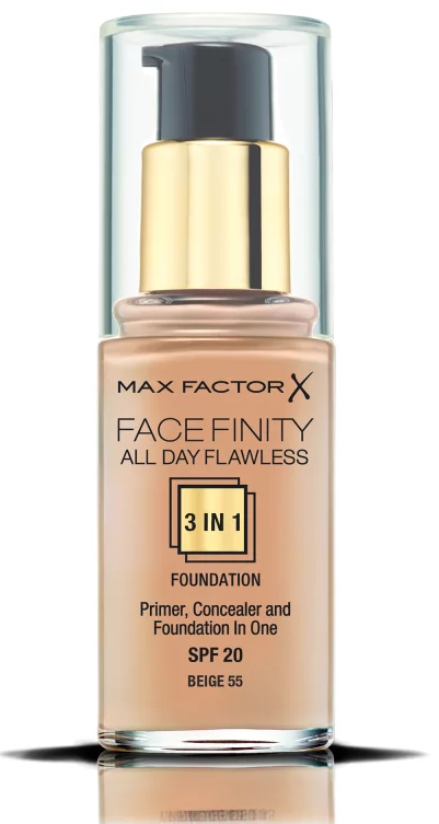 Max Factor Face Finity 3in1 Foundation SPF20 make-up 3in1 30 ml 55 Beige