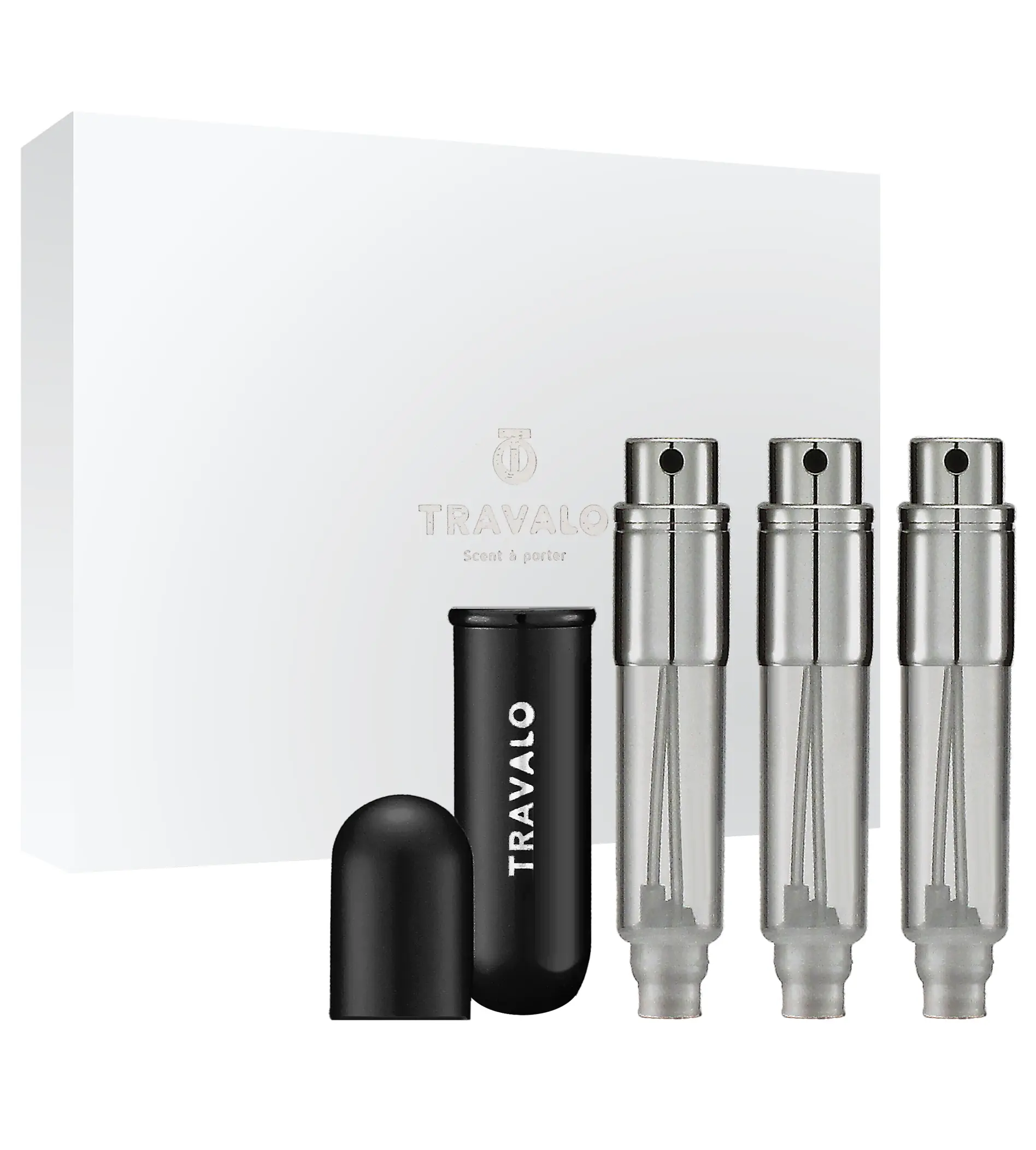 Travalo Classic HD refillable perfume sprayer gift setBlack