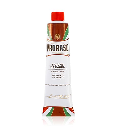 PRORASO Red shaving soap for hard beards in a tube for men 150 ml