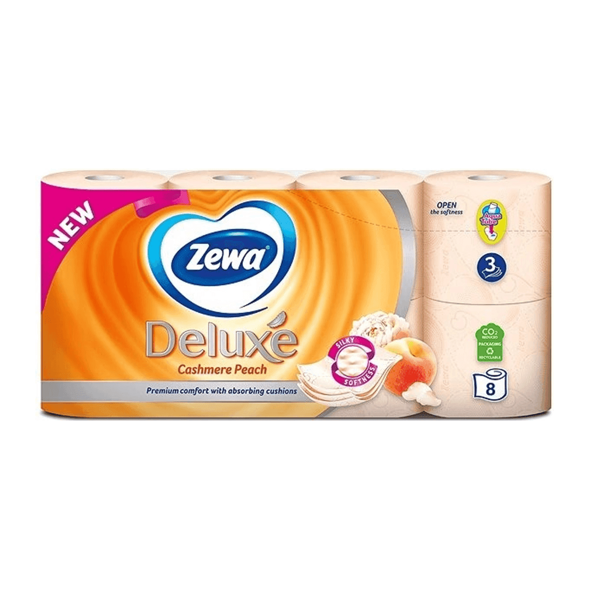Zewa Deluxe Cashmere Peach 3-vrstvý 8 ks