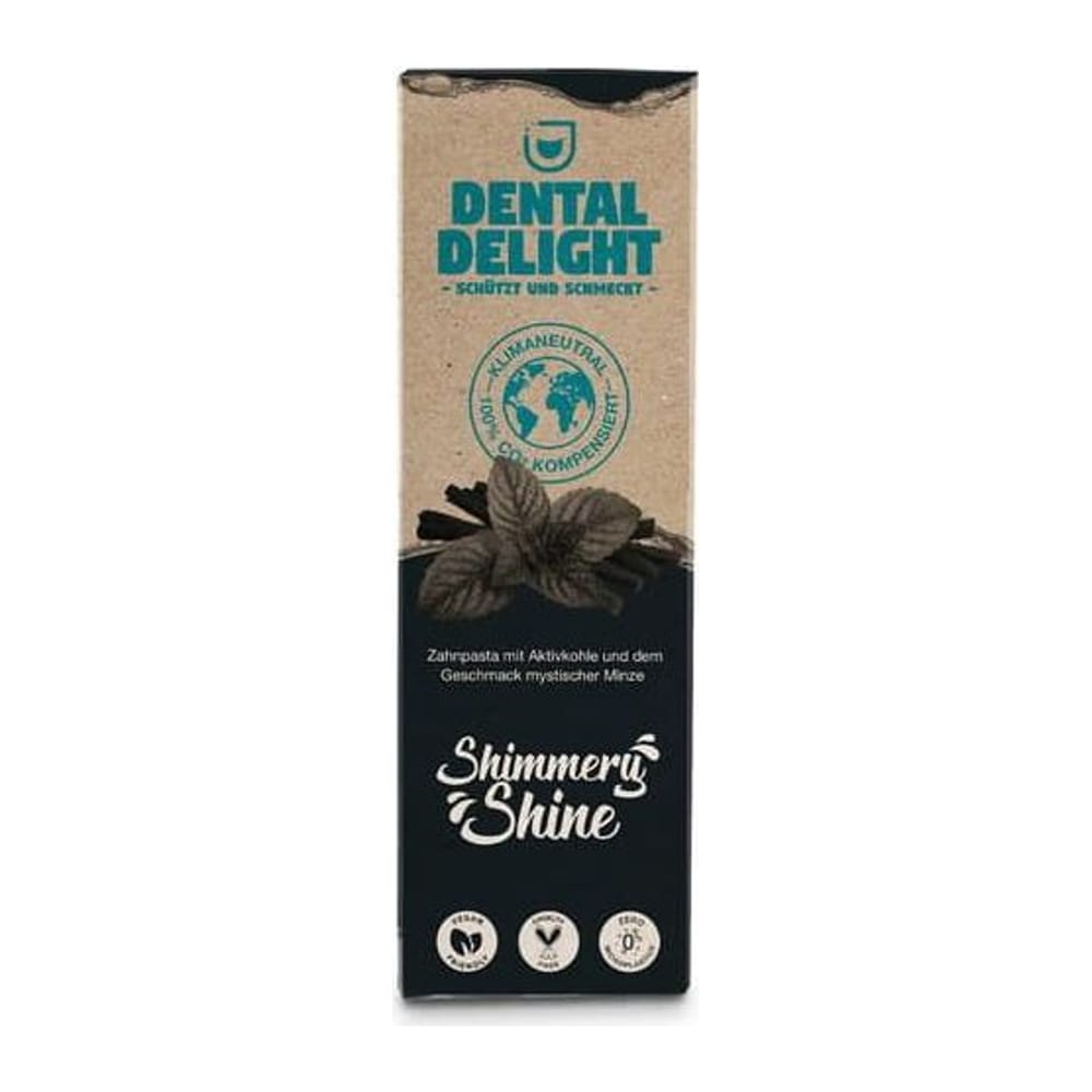 Dental Delight Shimmery Shine Zubní pasta s aktivním uhlím 75 ml