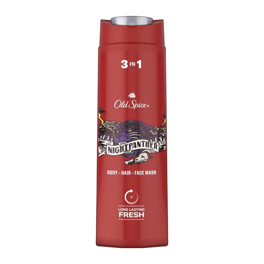 Old Spice Night Panther sprchový gel a šampon 3v1 pro muže 400 ml