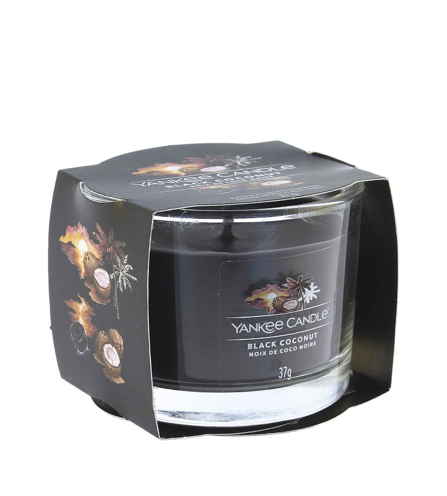 Yankee Candle Black Coconut votivní svíčka ve skle 37 g