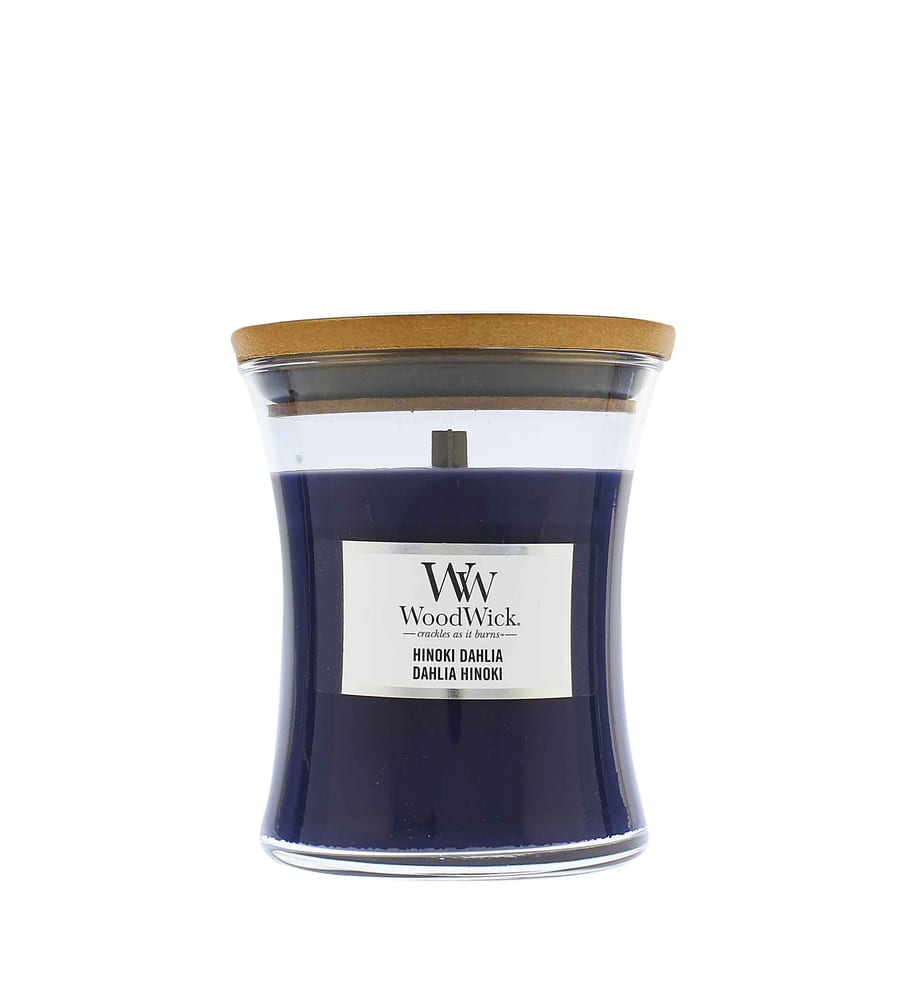 WoodWick Hinoki Dahlia vonná svíčka s dřevěným knotem 275 g