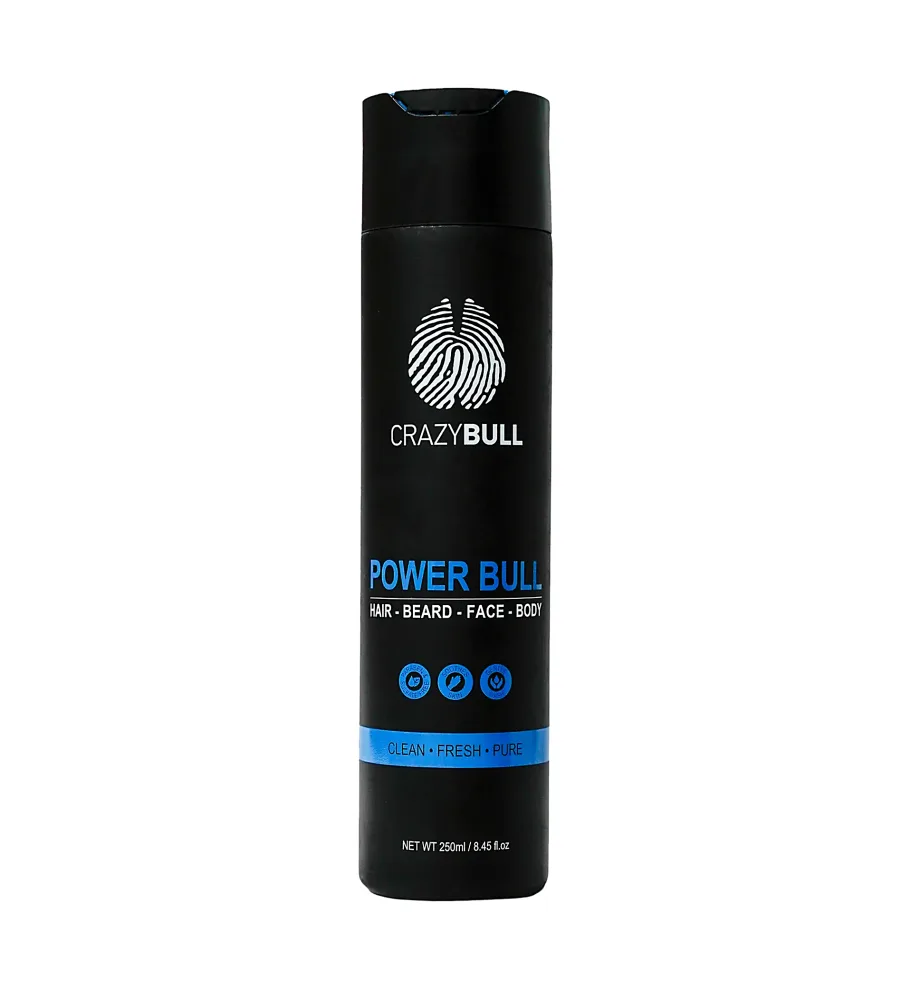 CrazyBull Power Bull Hair-Beard-Face-Body Shampoo 250ml