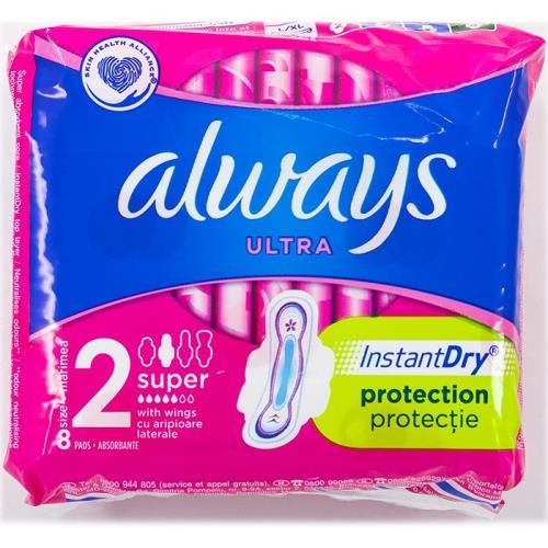 Always Ultra vložky 8ks Super Plus