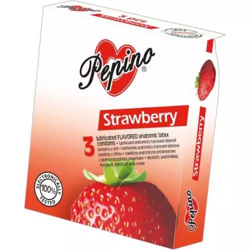 Pepino Kondom Aroma Jahoda 3ks
