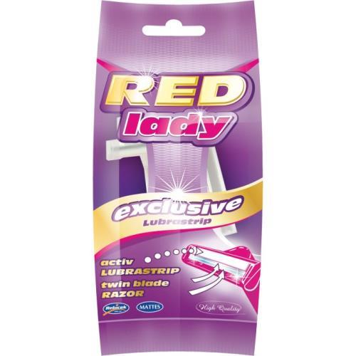 Mattes Holící strojek 5ks s lubrikačním proužkem Red lady
