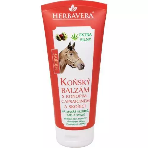 Herbavera koňský balzám 200ml hřejivý konopí+skořice