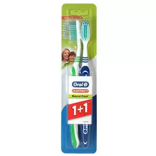 OralB zubní kartáček 3effect natural fresh 1+1 2ks