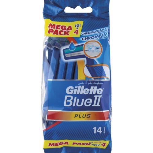 Gillette BlueII Plus pohotová holítka 10+4ks Sensitive