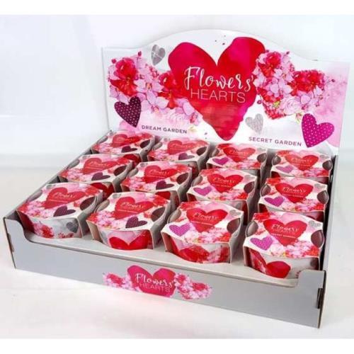 Bartek svíčky flowers hearts 115g