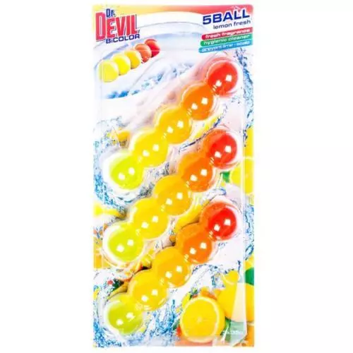 Dr. Devil BiColor 5Ball WC závěs 3x35g Lemon Fresh