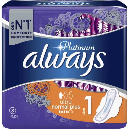 Always Ultra Platinum vložky 8ks Normal