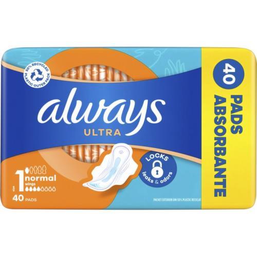 Always Ultra Quatro vložky 40ks Normal