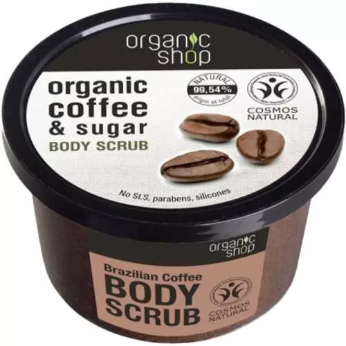 Organic Shop tělový peeling 250ml Zjemňující Káva a cukr