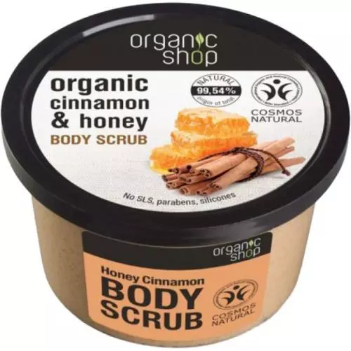 Organic Shop tělový peeling 250ml Omlazující Skořice a med