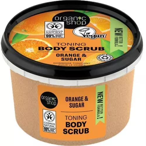 Organic Shop tělový peeling 250ml Tonizující Pomeranč a cukr
