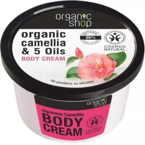 Organic Shop tělový krém 250ml Zpevňující Kamélie a 5 olejů