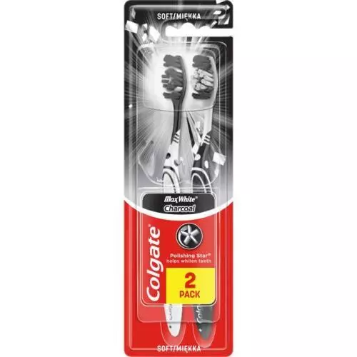 Colgate zubní kartáček max white charcoal 2pack duo